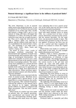 Postural thixotropy: a significant factor in the stiffness of