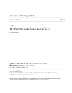 The Sherman Courthouse Riot of 1930
