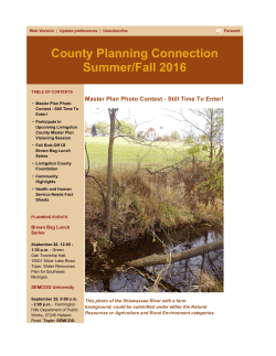 County Planning Connection Summer/Fall 2016