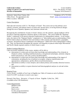 History of Guam - University of Hawaii System