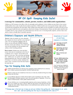 BP Oil Spill: Keeping Kids Safe!