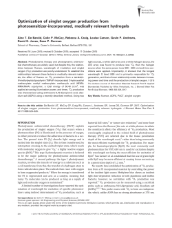 Optimization of singlet oxygen production from photosensitizer