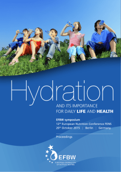 Hydration and its importance for daily life and health