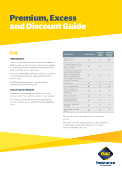 Premium, Excess and Discount Guide