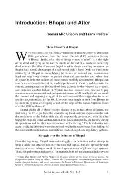 Introduction: Bhopal and After