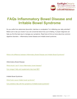 FAQs Inflammatory Bowel Disease and Irritable