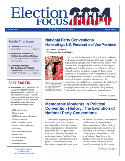 Election Focus, July 14, 2004 - About the USA