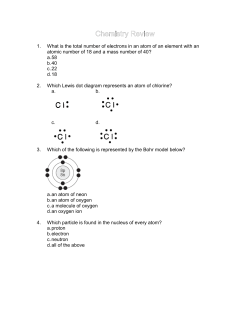 Chemistry Unit Review