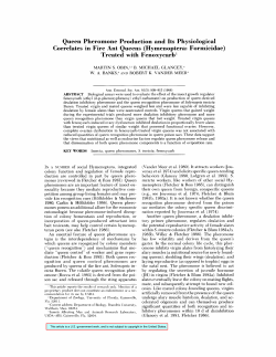 Queen Pheromone Production and Its Physiological Correlates in