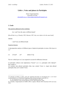 Little v, Voice and phases in Participles