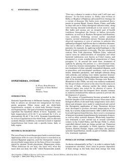 "Hyperthermia, Systemic". In: Webster Encyclopedia of Medical