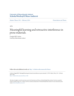 Meaningful learning and retroactive interference in prose materials.