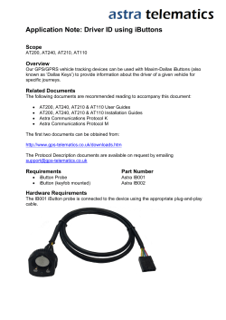 Application Note - Astra Telematics