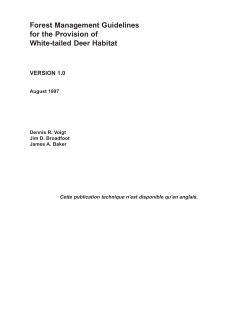 Forest Management Guidelines for the Provision of White
