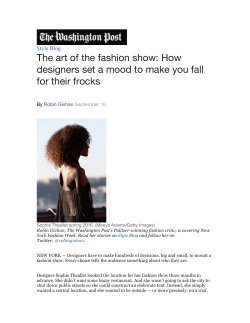 The art of the fashion show: How designers set a