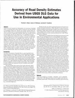 Accuracy of Road Density Estimates Derived from USGS DLG Data