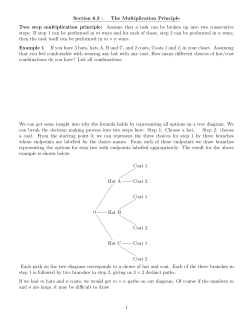 Section 6.3 : The Multiplication Principle Two step multiplication