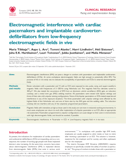 Electromagnetic interference with cardiac pacemakers and