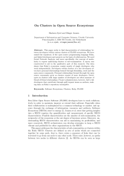 On Clusters in Open Source Ecosystems