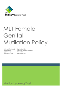 MLT Female Genital Mutilation Policy