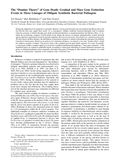 Domino Theory`` of Gene Death: Gradual and Mass