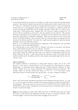 Computer Assignment No. 1 NEEP 408 Due March 31, 2017 MWK 1