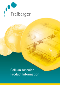 Gallium Arsenide Product Information