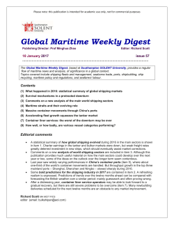 Global Maritime Weekly Digest - Southampton Solent University