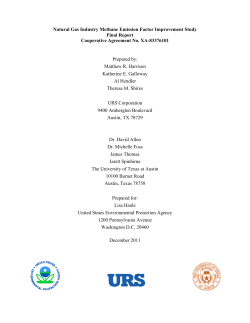 Natural Gas Industry Methane Emission Factor Improvement Study