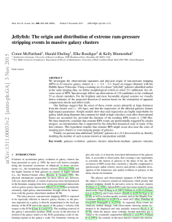 Jellyfish: The origin and distribution of extreme ram