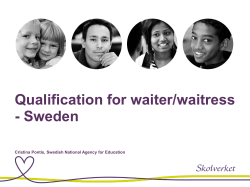 Qualification for waiter/waitress - Sweden