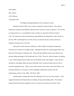 Chase Baker Mrs. Hermes AP US History 4