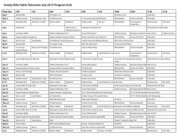 Smoky Hills Public Television July 2015 Program Grid