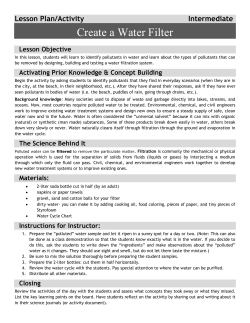 Create a Water Filter