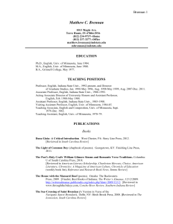 Matthew C. Brennan - Indiana State University