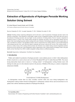 Extraction of Byproducts of Hydrogen Peroxide Working Solution