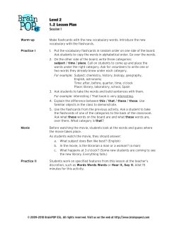 Level 2 1.2 Lesson Plan