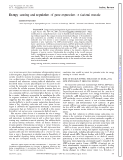 Energy sensing and regulation of gene expression in skeletal muscle