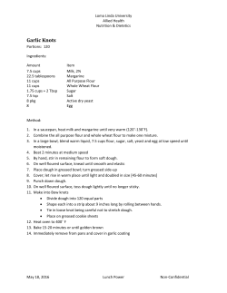 Garlic Knots - Loma Linda University