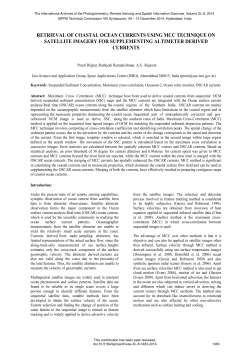 RETRIEVAL OF COASTAL OCEAN CURRENTS USING MCC
