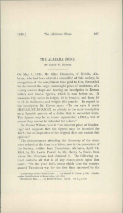 the alabama stone. - American Antiquarian Society