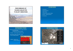 Performance of Houses Subjected to Blast Vibrations (PDF