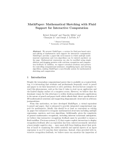 MathPaper: Mathematical Sketching with Fluid Support