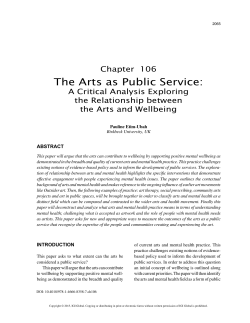 The Arts as Public Service