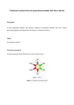 Chemical reaction between potassium bromide and silver nitrate