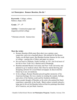 Art Masterpiece: Romare Bearden, She