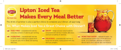 Lipton&reg; Iced Tea Makes Every Meal Better