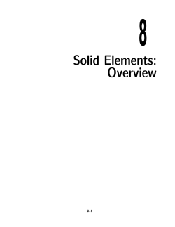 8 Solid Elements: Overview