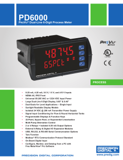 Precision Digital PD6000 PDF