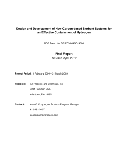 Design and Development of New Carbon-based Sorbent